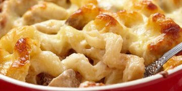 Gratin de pâtes au poulet pas cher en 20 min
